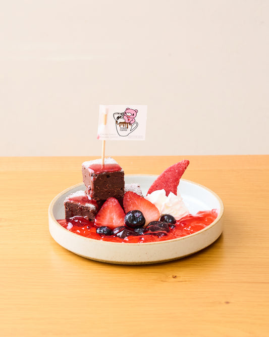 グルーミー＆シャークん仲良し？赤い海プレート